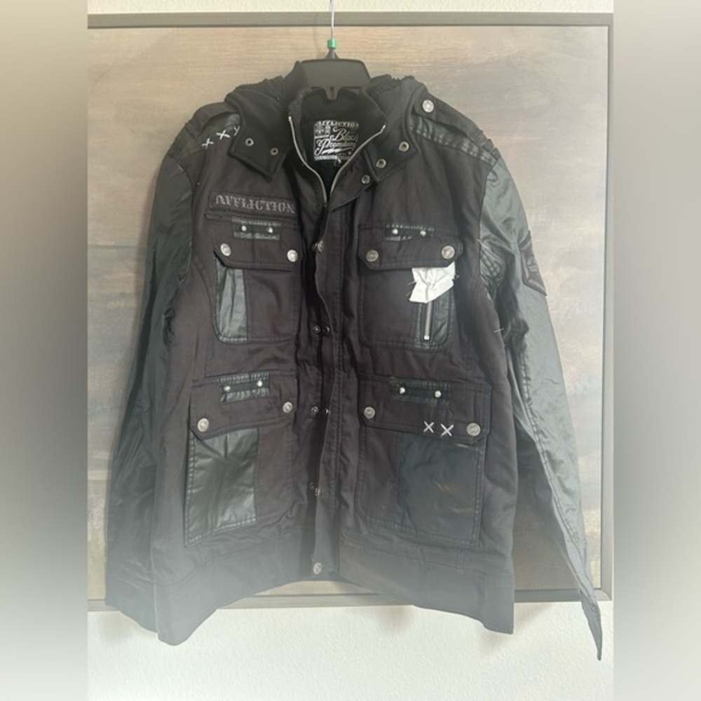 NWOT Affliction Black Men's Jacket